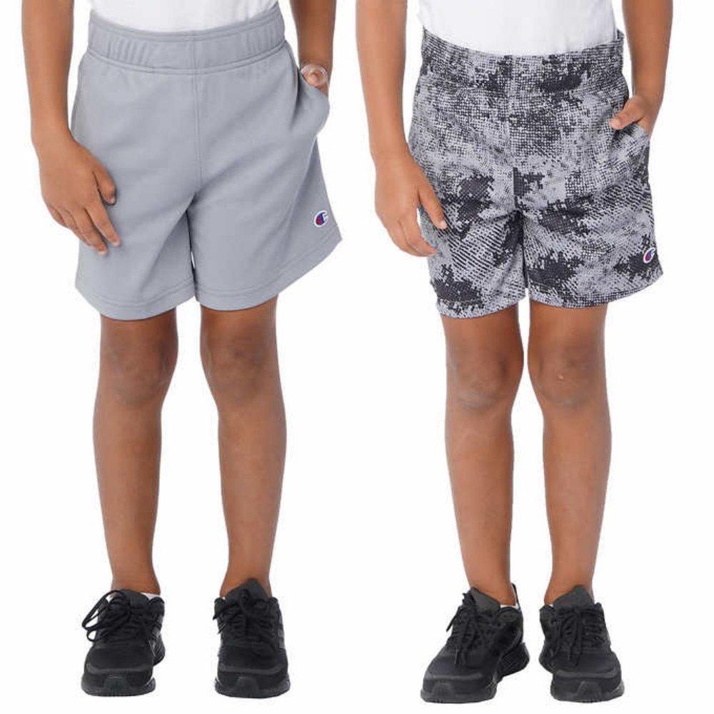 NWT Champion Youth 2-pack Shorts Grey & Concrete Boys Medium 10-12